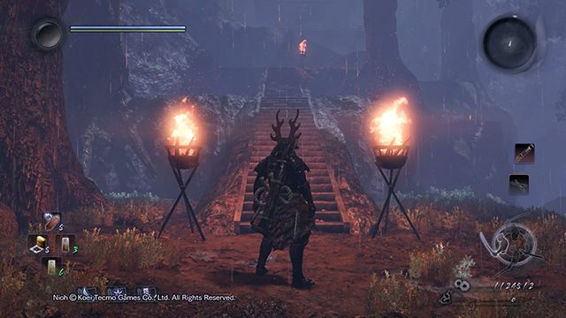 At the very top, you will fight the boss - A Defiled Holy mountain | Main missions - Main missions - NiOh Game Guide