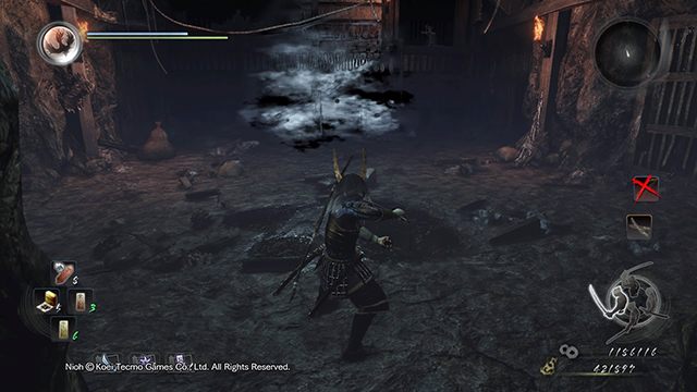 Before you approach the fog, take out the skeleton on the right - Samurai from Sawayama | Main missions - Main missions - NiOh Game Guide