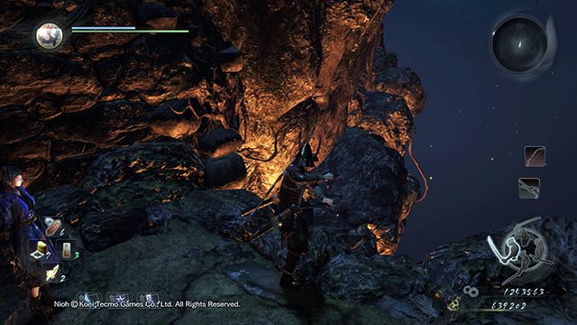 You can take a different path after you jump down onto the ledge - The Demon King Revealed | Main missions - Main missions - NiOh Game Guide