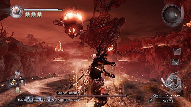 the opponent is huge, but he is relatively easy to defeat - Gasha Dokuro | Boss battle - Boss Encounters - NiOh Game Guide