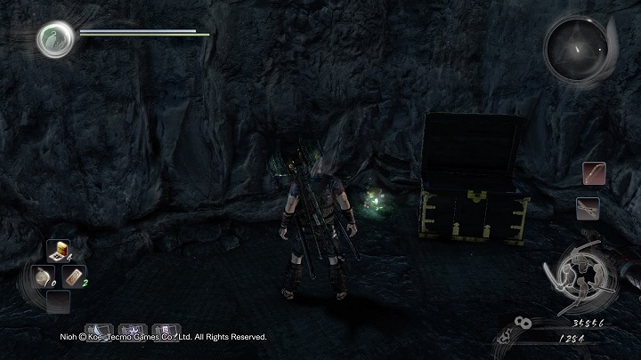 On the right, down below, you will find more rooms with an opponent and Kodama Spirit - Deep in the Shadows | Main missions - Main missions - NiOh Game Guide