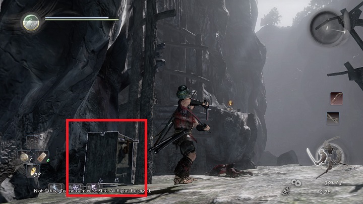 After you climb down, deal with the opponents there and go right - Deep in the Shadows | Main missions - Main missions - NiOh Game Guide