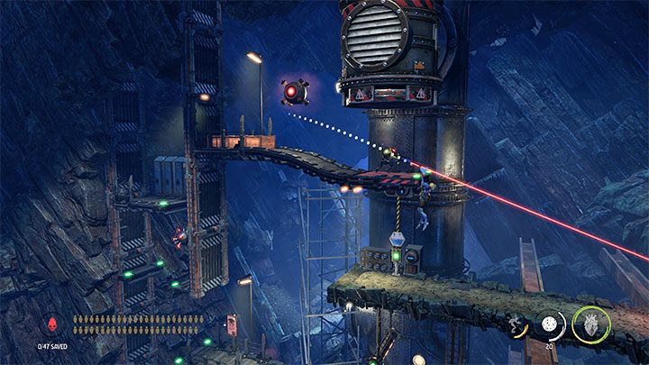 We leave the secret area and head to the left - Oddworld Soulstorm: Descent to Level 2, The Mines - guide, walkthrough description - 11: The Mines - Oddworld Soulstorm Guide