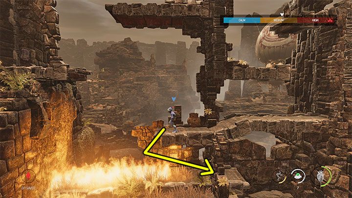Stay on the lower level and go to the left - Oddworld Soulstorm: Escape Mollucks Blimp, The Blimp - walkthrough - 3: The Blimp - Oddworld Soulstorm Guide