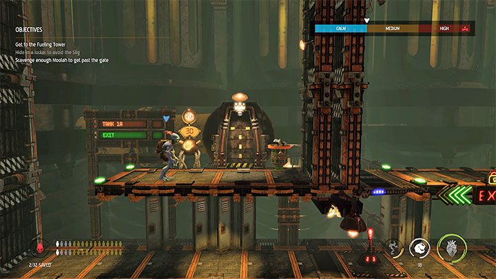 You will reach the upper balcony with the first Moolah Gate - Oddworld Soulstorm: Reaching the Fueling Tower, Phat Station - walkthrough - 6: Phat Station - Oddworld Soulstorm Guide