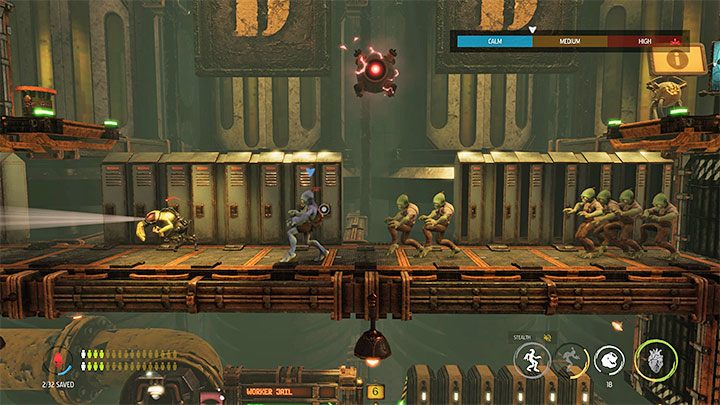 You will soon reach a new guarded area - Oddworld Soulstorm: Reaching the Fueling Tower, Phat Station - walkthrough - 6: Phat Station - Oddworld Soulstorm Guide