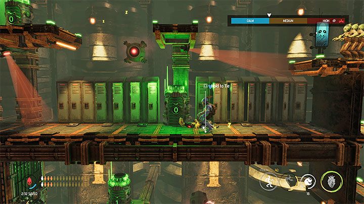 In the next area, there are initially no enemies, but there are two scanners - Oddworld Soulstorm: Reaching the Fueling Tower, Phat Station - walkthrough - 6: Phat Station - Oddworld Soulstorm Guide