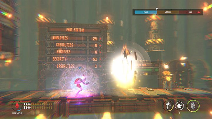 If you have escorted Mudokons so far, then on the upper level, there is an opportunity to activate the Bird Portal to send them back and count them as rescued - Oddworld Soulstorm: Reaching the Fueling Tower, Phat Station - walkthrough - 6: Phat Station - Oddworld Soulstorm Guide
