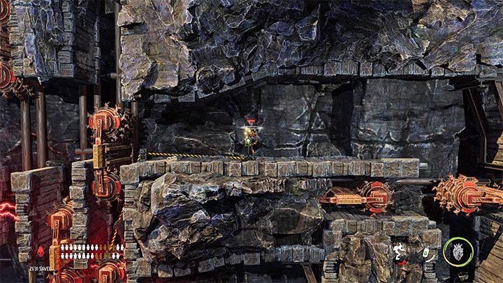 During the flight, we also need to reach the levers so the possessed Slig can interact with them - Oddworld Soulstorm: Disposing of the snipers, Sorrow Valley - walkthrough - 5: Sorrow Valley - Oddworld Soulstorm Guide