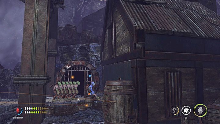 The secret is to the right of the Royal Jelly 9 described above - Oddworld Soulstorm: Stage 4 - all secrets, list - Oddworld Soulstorm Guide