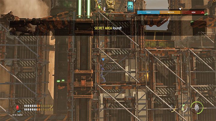 The secret area and the Royal Jelly collectible are under the working wheel from the main path - Oddworld Soulstorm: Stage 6 - all secrets, list - Oddworld Soulstorm Guide