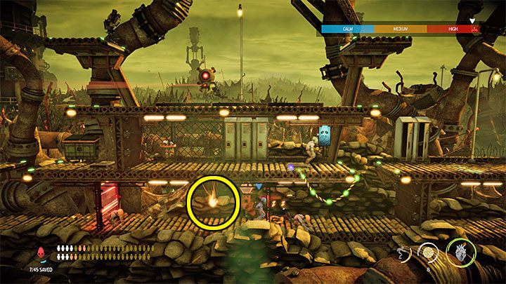 The secret is located a short distance to the left of the aforementioned collectible - Oddworld Soulstorm: Stage 9 - all secrets, list - Oddworld Soulstorm Guide