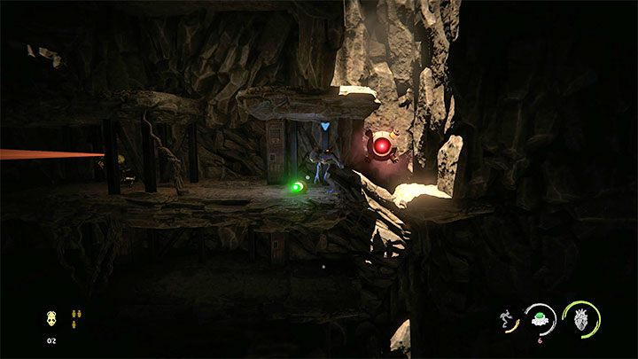 Scout the area and pull the lever so you can go left - Oddworld Soulstorm: Freeing pinned-down Mudokons, the Ruins - walkthrough - 2: The Ruins - Oddworld Soulstorm Guide