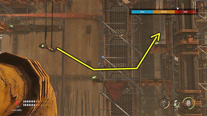 Start by ordering the Mudokons to hide in the Steam Zone - Oddworld Soulstorm: Crossing the Tank Row 3D, Phat Station - walkthrough - 6: Phat Station - Oddworld Soulstorm Guide