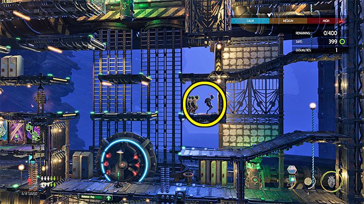 After reaching Level 7, let's start by getting rid of the local Sligs - we can use any candy and tie the Sligs or kill them - Oddworld Soulstorm: Holding Pen 10-6, Escape - guide - 13: Escape - Oddworld Soulstorm Guide