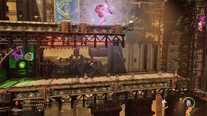 After the start of the mission, go to the right and use the interactive passage - Oddworld Soulstorm: Unlocking the platform in Workzone 1, Feeco Depot - walkthrough - 14: Feeco Depot - Oddworld Soulstorm Guide