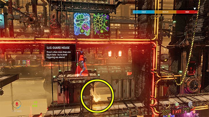 As you explore the lower levels of WorkZone 1, you'll find another Royal Jelly (pictured above) - Oddworld Soulstorm: Unlocking the platform in Workzone 1, Feeco Depot - walkthrough - 14: Feeco Depot - Oddworld Soulstorm Guide