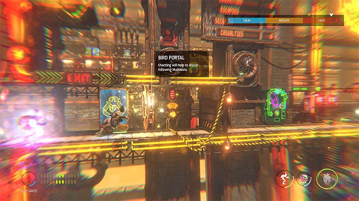 After getting rid of all Sligs and Slogs from the area, return to the place where you found Mudokons earlier - Oddworld Soulstorm: Unlocking the platform in Workzone 1, Feeco Depot - walkthrough - 14: Feeco Depot - Oddworld Soulstorm Guide