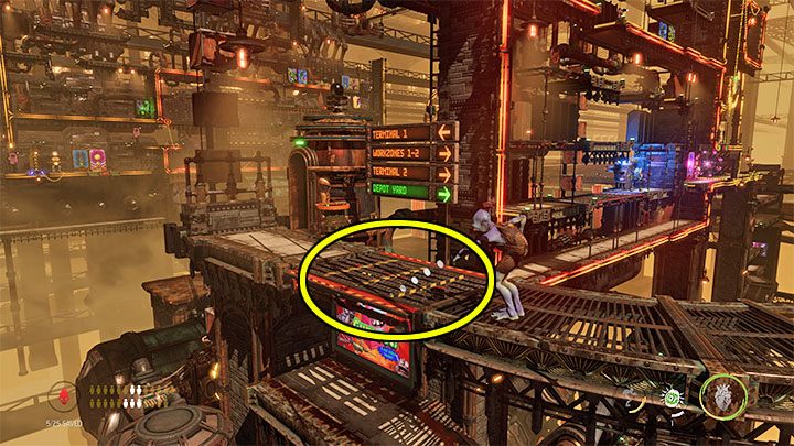 You have to get back to the Delivery Car you used to get to this place - Oddworld Soulstorm: Unlocking the platform in Workzone 1, Feeco Depot - walkthrough - 14: Feeco Depot - Oddworld Soulstorm Guide
