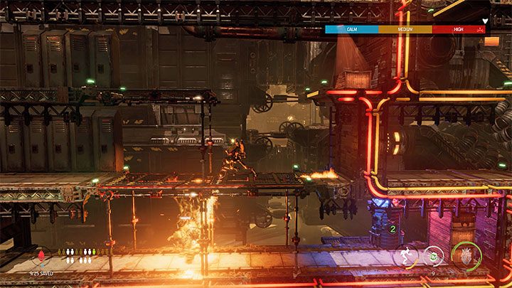 There are 5 Mudokons to recruit in the area, but just like before, it's worth ordering them to stay behind until the area is cleared - Oddworld Soulstorm: Going through Workzone 2, Feeco Depot - walkthrough - 14: Feeco Depot - Oddworld Soulstorm Guide
