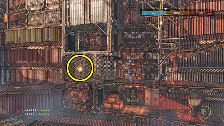 If you want, you can get rid of the monsters that were chasing you and e - Oddworld Soulstorm: Crossing The Gantry Channel, The Yards - walkthrough - 15: The Yards - Oddworld Soulstorm Guide