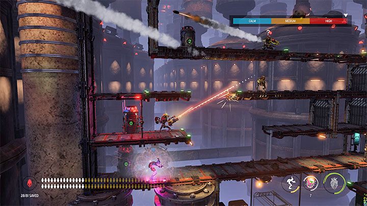 We have to be careful, because Slogs will be accompanied by Sligs - Oddworld Soulstorm: Opening the 1st and the 2nd gate, Brewery - walkthrough - 16: Brewery - Oddworld Soulstorm Guide