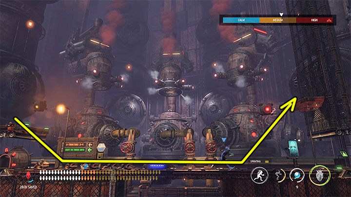 You don't have to attack the Slogs, because you can unlock the next passage with a trick - Oddworld Soulstorm: Opening the 3rd gate, Brewery - walkthrough - 16: Brewery - Oddworld Soulstorm Guide