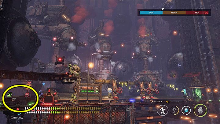 Stay where you are, waiting for the Slogs to lose track of you and go back to sleep - Oddworld Soulstorm: Opening the 3rd gate, Brewery - walkthrough - 16: Brewery - Oddworld Soulstorm Guide