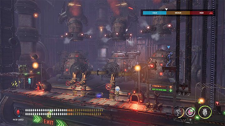 You will arrive at another location with Mudokons and here, you have act the same as before - Oddworld Soulstorm: Opening the 3rd gate, Brewery - walkthrough - 16: Brewery - Oddworld Soulstorm Guide