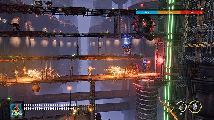 This scene is another copy of the fight that you dealt with earlier in this mission - Oddworld Soulstorm: Opening the 3rd gate, Brewery - walkthrough - 16: Brewery - Oddworld Soulstorm Guide