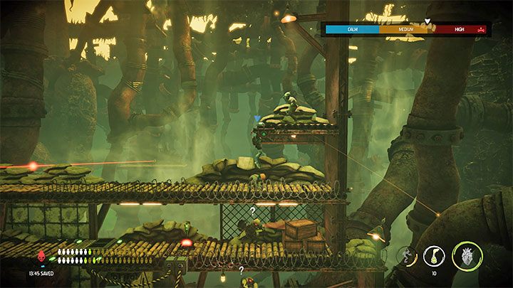 In the left part of the Barracks, behind some crates, you can find a Royal Jelly - Oddworld Soulstorm: Furnace, Slig Barracks - walkthrough - 9: Slig Barracks - Oddworld Soulstorm Guide