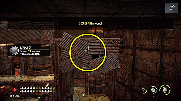 Stay where the Slig with the silver key was, and jump to the poorly visible top shelf, which is a Secret Area - Oddworld Soulstorm: Furnace, Slig Barracks - walkthrough - 9: Slig Barracks - Oddworld Soulstorm Guide