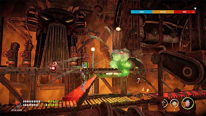 After you return to the foreground, reinforcements will appear in the Furnace - Oddworld Soulstorm: Furnace, Slig Barracks - walkthrough - 9: Slig Barracks - Oddworld Soulstorm Guide