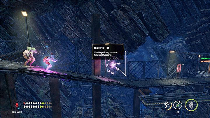 You do not need to use the ladder because the upper passage also allows you to exit the cave - Oddworld Soulstorm: Descending to the Bone Processing, Necrum - walkthrough - 10: Necrum - Oddworld Soulstorm Guide
