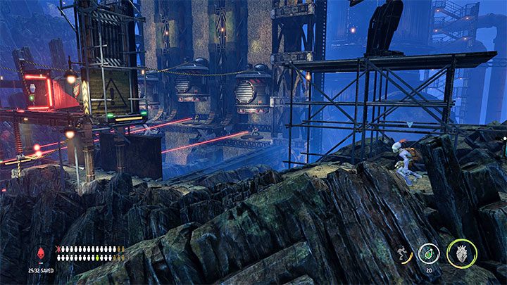 First, go to the right where there is a recycling station and vending machines - you can buy Gum, cans of Fizzy Pop, and Brew Bottles - Oddworld Soulstorm: Descending to the Bone Processing, Necrum - walkthrough - 10: Necrum - Oddworld Soulstorm Guide