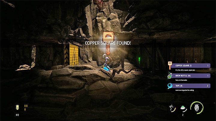 The important information is that the defeated slig will leave behind a copper key - copper Square key - Oddworld Soulstorm: Freeing pinned-down Mudokons, The Ruins - walkthrough - 2: The Ruins - Oddworld Soulstorm Guide