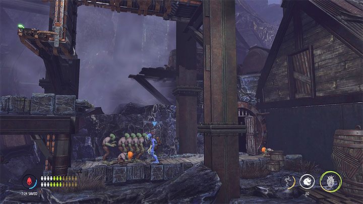 Head even further to the right - Oddworld Soulstorm: Journey to Phat Station, the Funicular - walkthrough - 4: The Funicular - Oddworld Soulstorm Guide