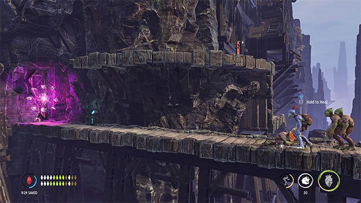 Heading further to the left, we will reach a single sick Mudokon - Oddworld Soulstorm: Journey to Phat Station, the Funicular - walkthrough - 4: The Funicular - Oddworld Soulstorm Guide