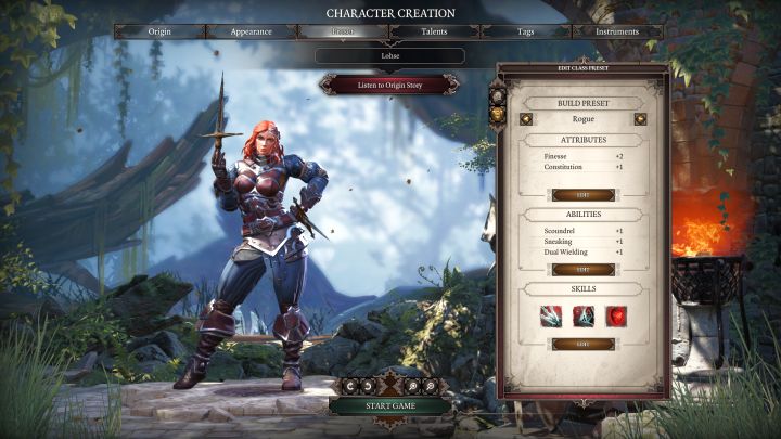 Rogue in the class selection screen. - Rogue Class - Classes - Divinity: Original Sin II Game Guide