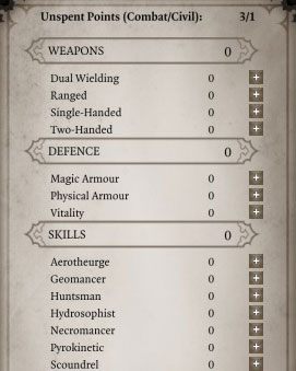 When creating a character, you can spend three points between selected combat abilities. - Combat abilities in Divinity Original Sin 2 - Skills And Abilities - Divinity Original Sin 2 Guide