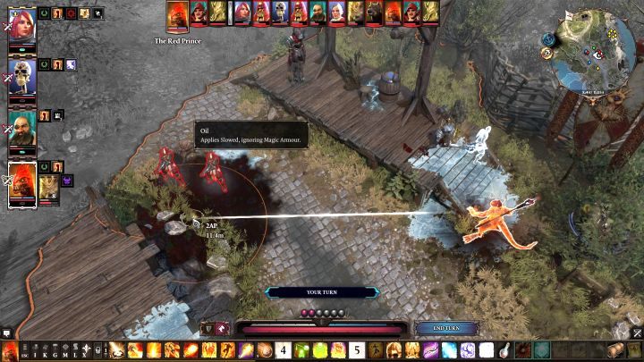 Setting oil on fire will deal a lot damage. - General | Tips & Tricks - Tips & Tricks - Divinity: Original Sin II Game Guide