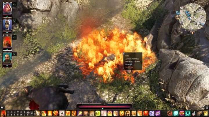 One of the basic effects in the game - Fire. - The basic effects in the game | Effects and combinations - Effects and combinations - Divinity: Original Sin II Game Guide
