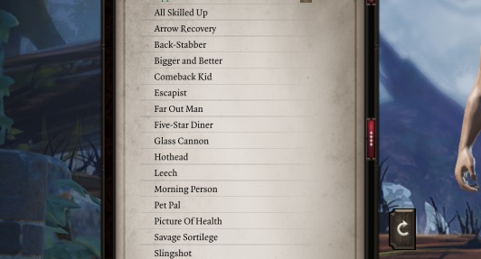 All of the talents available for the character have been listed in black in the appropriate tab of the character window. - Regular talents | Talents - Talents - Divinity: Original Sin II Game Guide