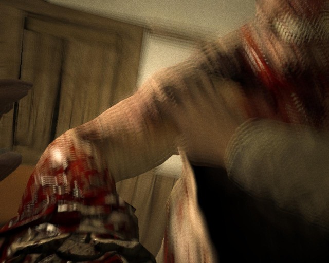 The monster caught in movement; he's the one who throws you - Administration Block - Walthrough - Outlast - Game Guide and Walkthrough