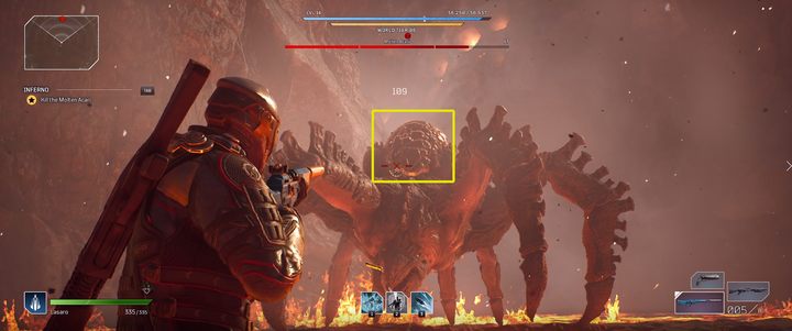 Destroying the armor will make the spider more vulnerable to attacks - Outriders: Molten Acari - boss, how to defeat? - Bosses - Outriders Guide