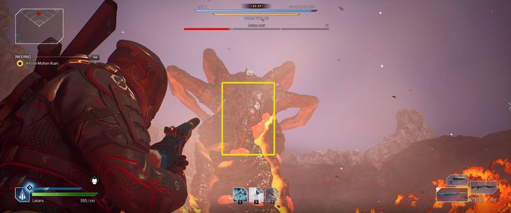 In the second stage, find the weak spot as well. - Outriders: Molten Acari - boss, how to defeat? - Bosses - Outriders Guide