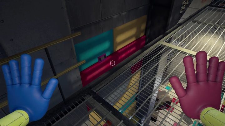 You will find a pink tape on the scaffolding - Poppy Playtime: Conveyor - walkthrough - Chapter 1 - Poppy Playtime Guide, Walkthrough