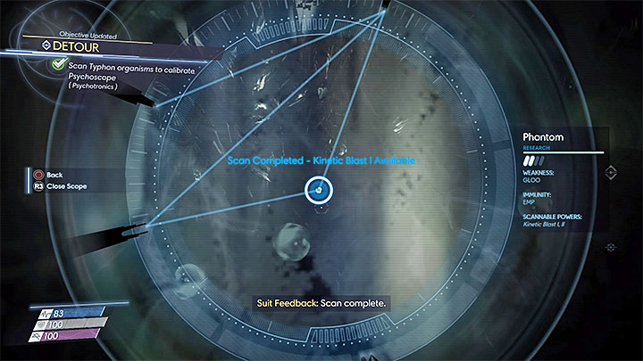 As can easily be imagined, unlocking all the abilities requires a number of successful scans - Typhoon Powers | Chartacter development - Character development - Prey Game Guide