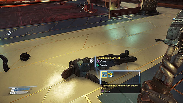 The plan can be found on the corpse of Elias Black in Teleconferencing room located on level 3 of Talos I Lobby - Plans - Secrets and important items - Prey Game Guide