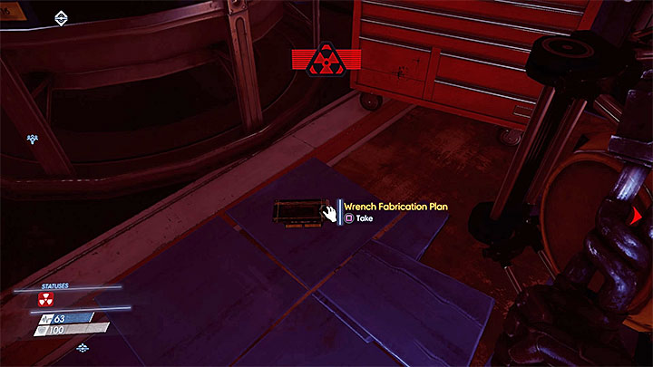 The plan is on the ground in the highly irradiated area of Machine Shop found in Hardware Labs - Plans - Secrets and important items - Prey Game Guide